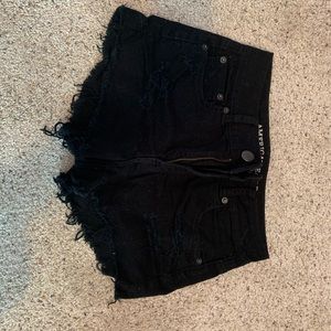 American Eagle Black High Rise Jean Shorts